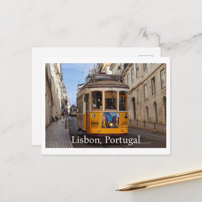 Lissabon Portugal Postkarte (Vorderseite/Rückseite Beispiel)