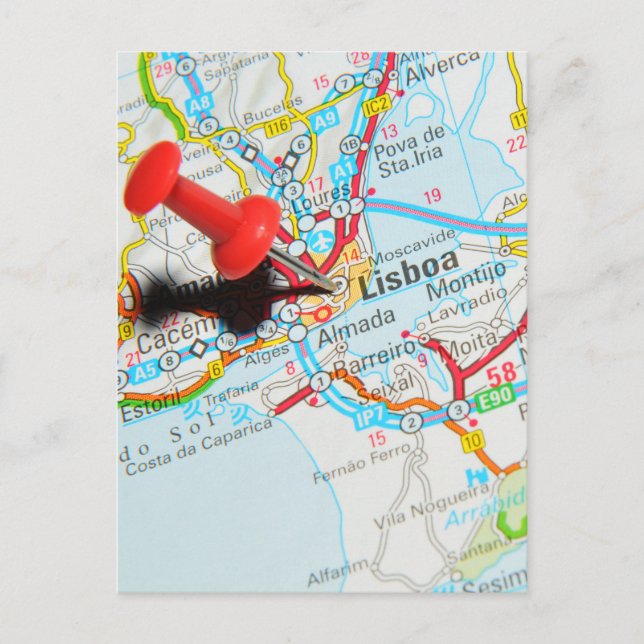 Lissabon, Portugal Postkarte (Vorderseite)