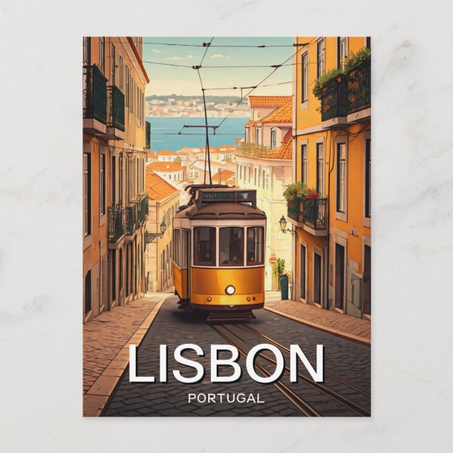 Lissabon Portugal Postkarte (Vorderseite)