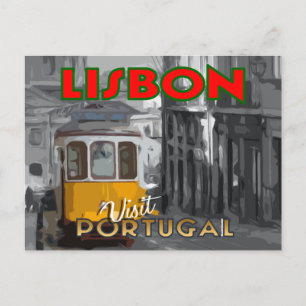 Lissabon, Portugal - Postkarte von Serie...
