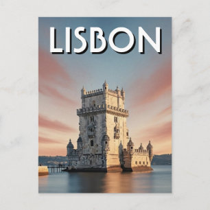 Lissabon Portugal Reise Belem Turm Postkarte