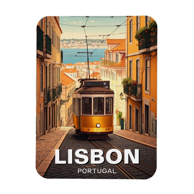Lissabon Portugal - Reise Magnet (Vertikal)