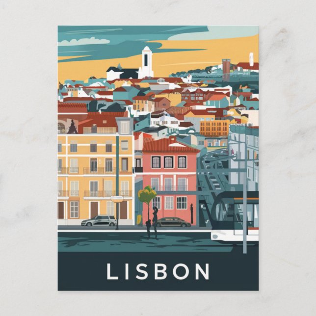 Lissabon Portugal - Reise Postkarte (Vorderseite)