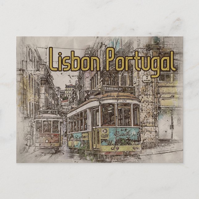 Lissabon Portugal Reisekarte Postkarte (Vorderseite)