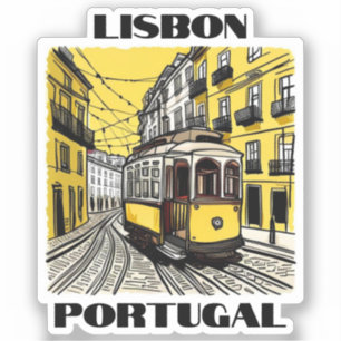 Lissabon Portugal Reisen Vinyl Sticker