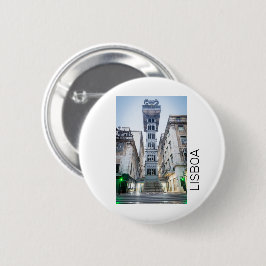 Lissabon Portugal Retro-Aufzug Holiday Souvenir Button