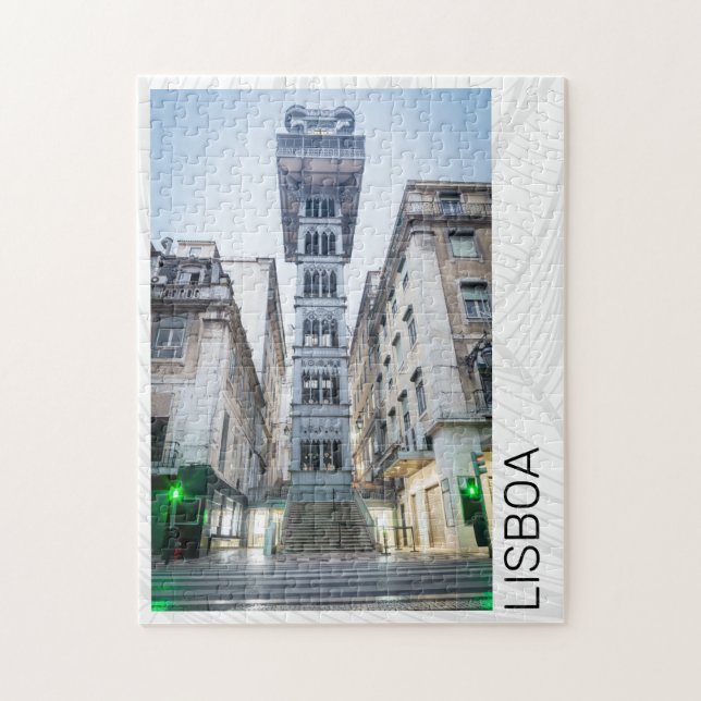 Lissabon Portugal Retro-Aufzug Holiday Souvenir Puzzle (Vertikal)
