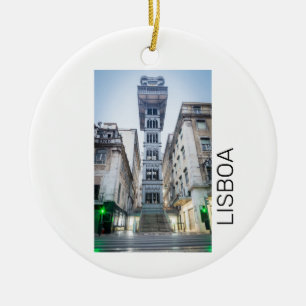Lissabon Portugal Retro-Fahrstuhl Urlaubs-Souvenir Keramik Ornament