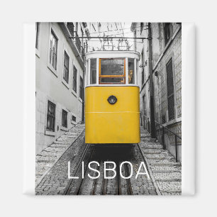 Lissabon Portugal Retro-Straßenbahn Vintage-Souven Magnet