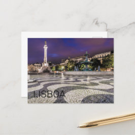 Lissabon Portugal Rossio Square Holiday Souvenir Feiertagspostkarte