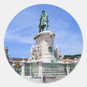 Lissabon, Portugal Runder Aufkleber