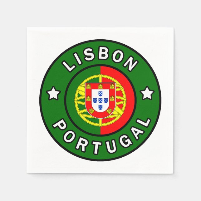 Lissabon Portugal Serviette (Vorderseite)