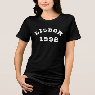 Lissabon Portugal Stadt 1992 Vintage Tri-Blend Shirt