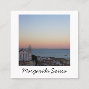 Lissabon Portugal Stadt Europa Foto Tourismus Quadratische Visitenkarte