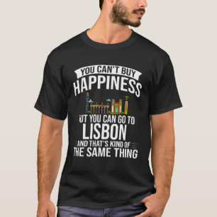Lissabon Portugal Stadt Skyline Karte Reise T-Shirt