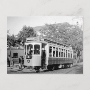Lissabon Portugal Straßenbahn 1950er Jahre Postkar Postkarte