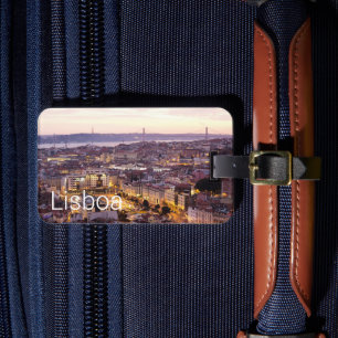 Lissabon Portugal Sunset Skyline Cityscape Souveni Gepäckanhänger