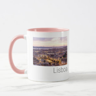 Lissabon Portugal Sunset Skyline Cityscape Souveni Tasse