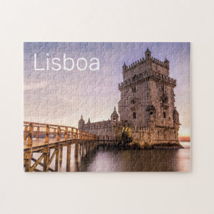 Lissabon Portugal Torre de Belém Sonnenuntergang U Puzzle