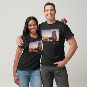 Lissabon Portugal Torre de Belém Sonnenuntergang U T-Shirt