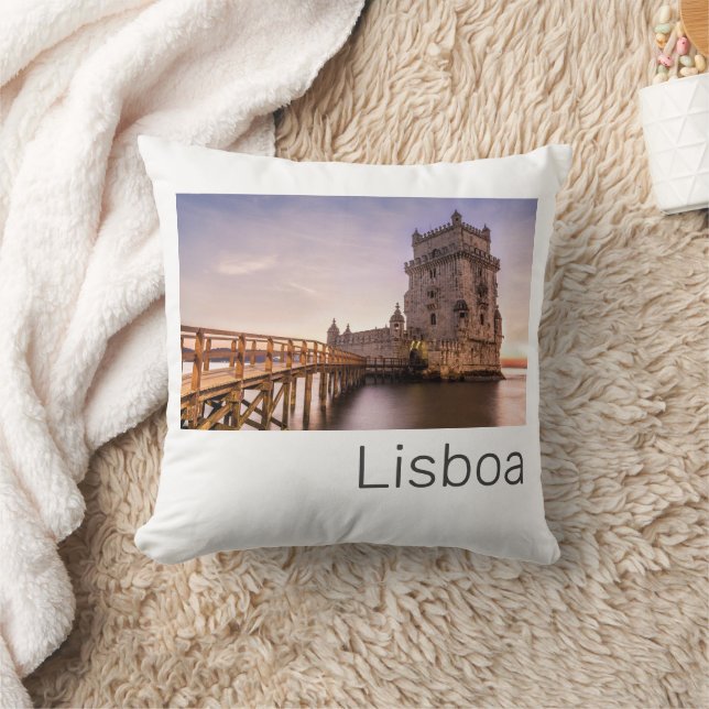 Lissabon Portugal Torre de Belém Sunset Holiday Kissen (Decke)