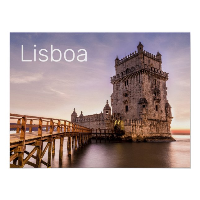 Lissabon Portugal Torre de Belém Sunset Holiday Poster (Vorderseite)