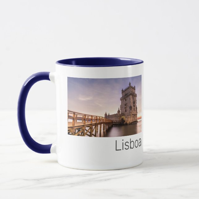 Lissabon Portugal Torre de Belém Sunset Holiday Tasse (Links)