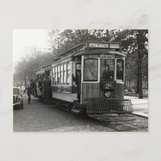 Lissabon Portugal Tram Postkarte der 40er Jahre