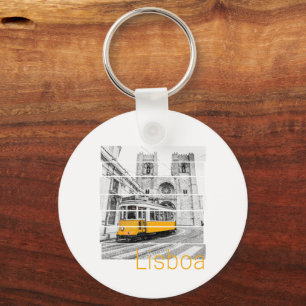 Lissabon Portugal Vintag Holiday Tram Souvenir Schlüsselanhänger