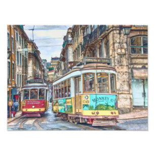 Lissabon Portugal Vintage Reise Fotodruck