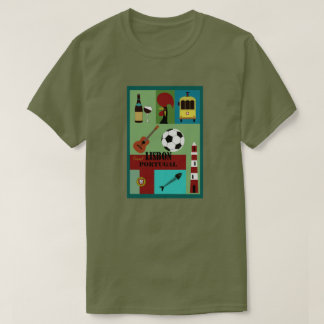 Lissabon Portugal Vintage Reisen Art T-Shirt