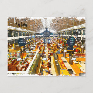Lissabon - Portugal: Zeit für den Markt Postkarte