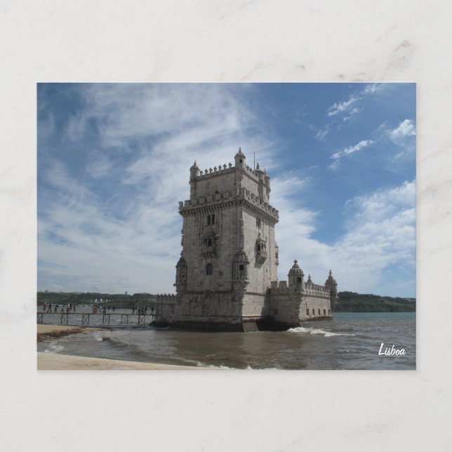 Lissabon Postcard Torre de Belem Postkarte (Vorderseite)