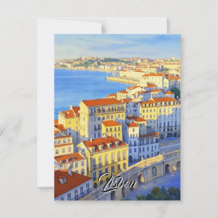 Lissabon Reise-Postkarte Postkarte