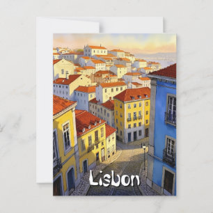 Lissabon Reise-Postkarte Postkarte