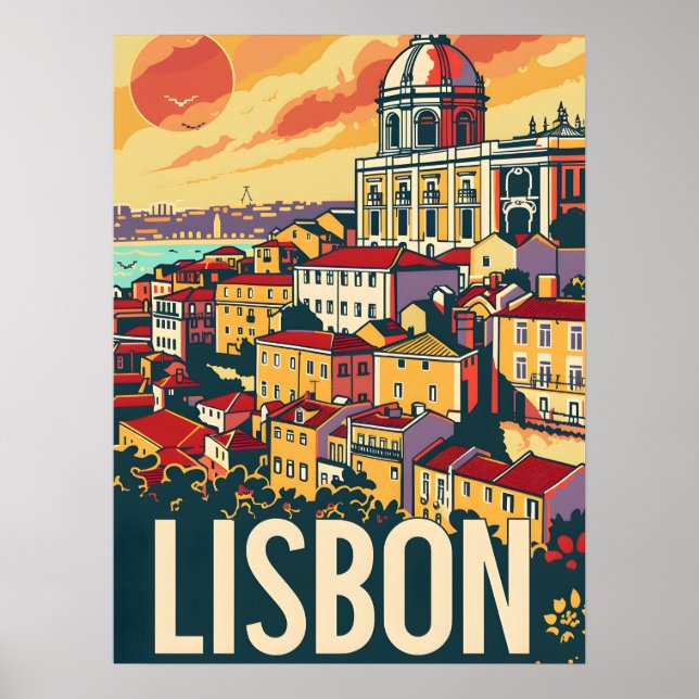 Lissabon-Reise-Werbung Poster (Vorne)
