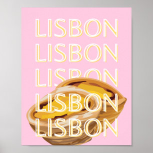 Lissabon Reisekunst, Portugal Reisen Kunst, Rosa Poster