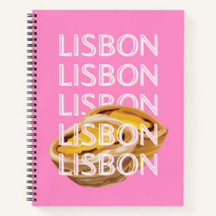 Lissabon Reisekunst, Sommerreisekunst, Rosa Notizbuch
