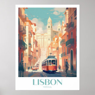 Lissabon Reisen Print Wall Art Poster