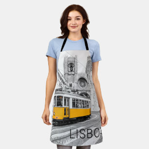 Lissabon Retro-Straßenbahn Portugal Vintage-Straße Schürze