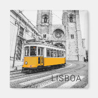 Lissabon Retro Tram Portugal Vintag Streetcar