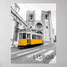 Lissabon Retro Tram Portugal Vintag Streetcar