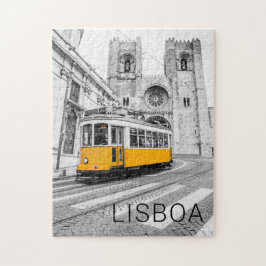 Lissabon Retro Tram Portugal Vintag Streetcar Puzzle