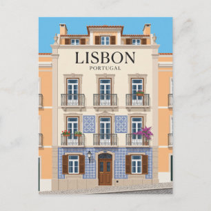Lissabon Rua da Bica Fassade Portugal Postkarte