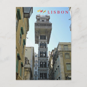Lissabon Santa Justa Anfahrt Postkarte