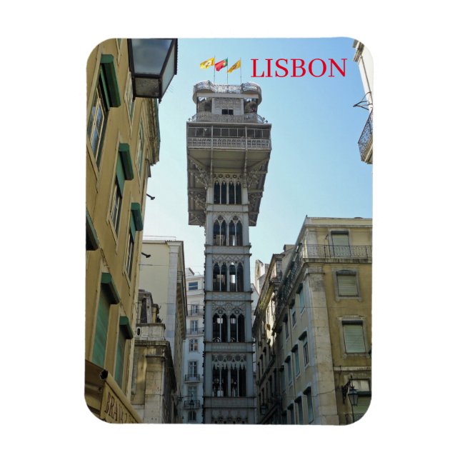 Lissabon Santa Justa Lift Kühlschrankmagnet Magnet (Vertikal)