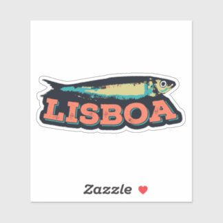Lissabon Sardine Illustration Portugal Sticker