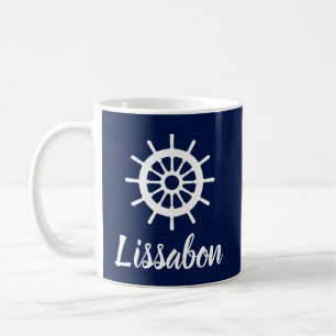 Lissabon - Schöner Sailor Style Blue und White Kaffeetasse
