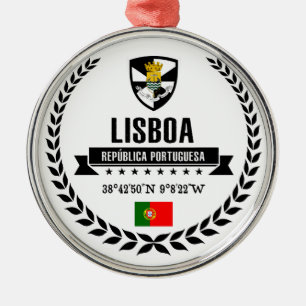 Lissabon Silbernes Ornament