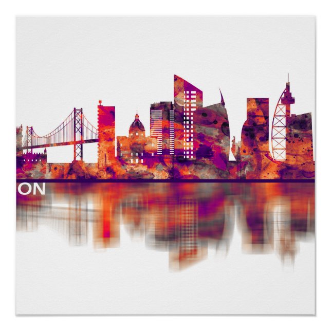 Lissabon - Skyline Poster (Vorderseite)